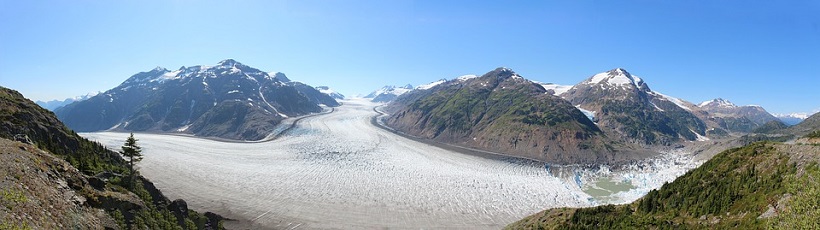 vue panoramique du glacier du saumon, Alaska